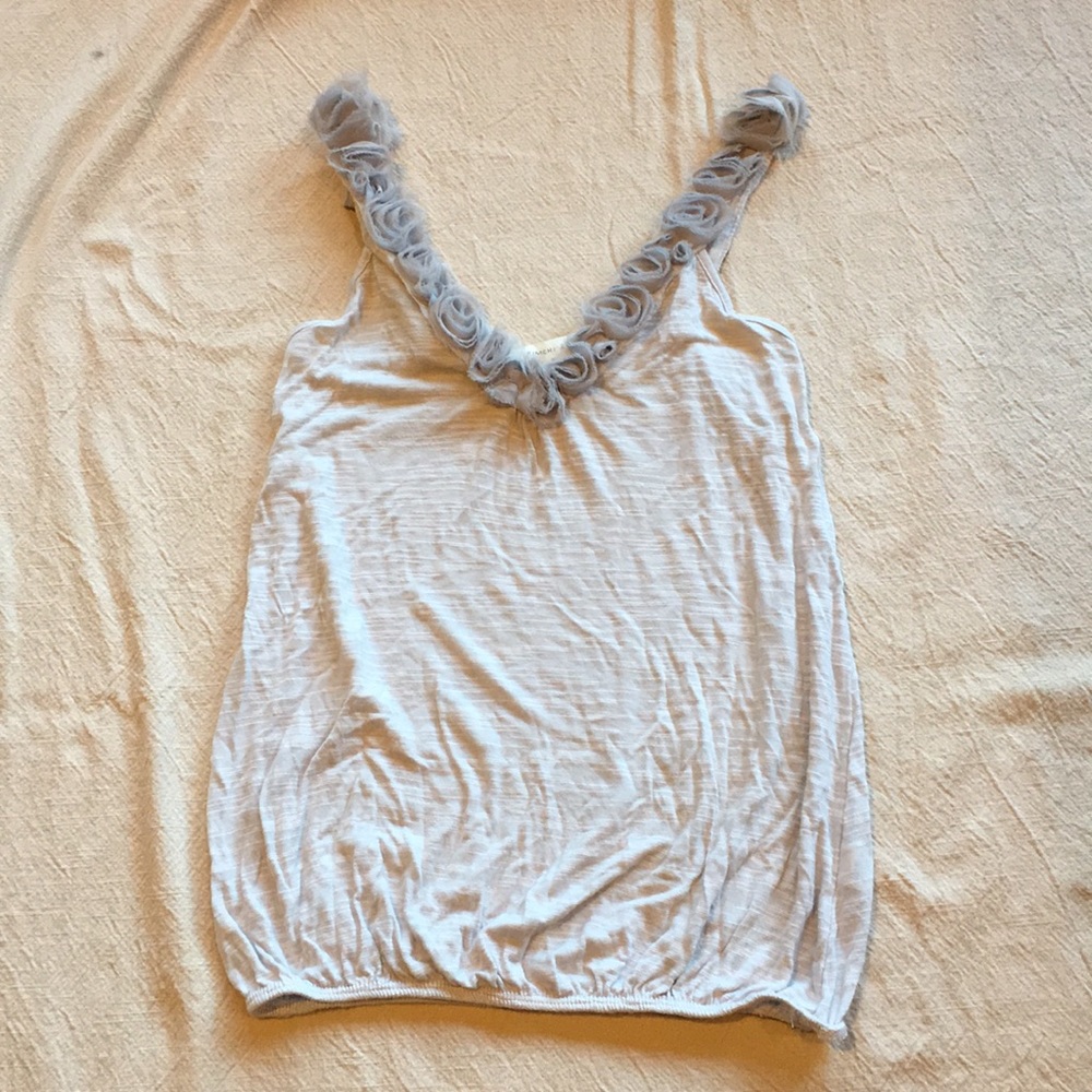 Kimchi Blue ruffled rose trimmed tank
